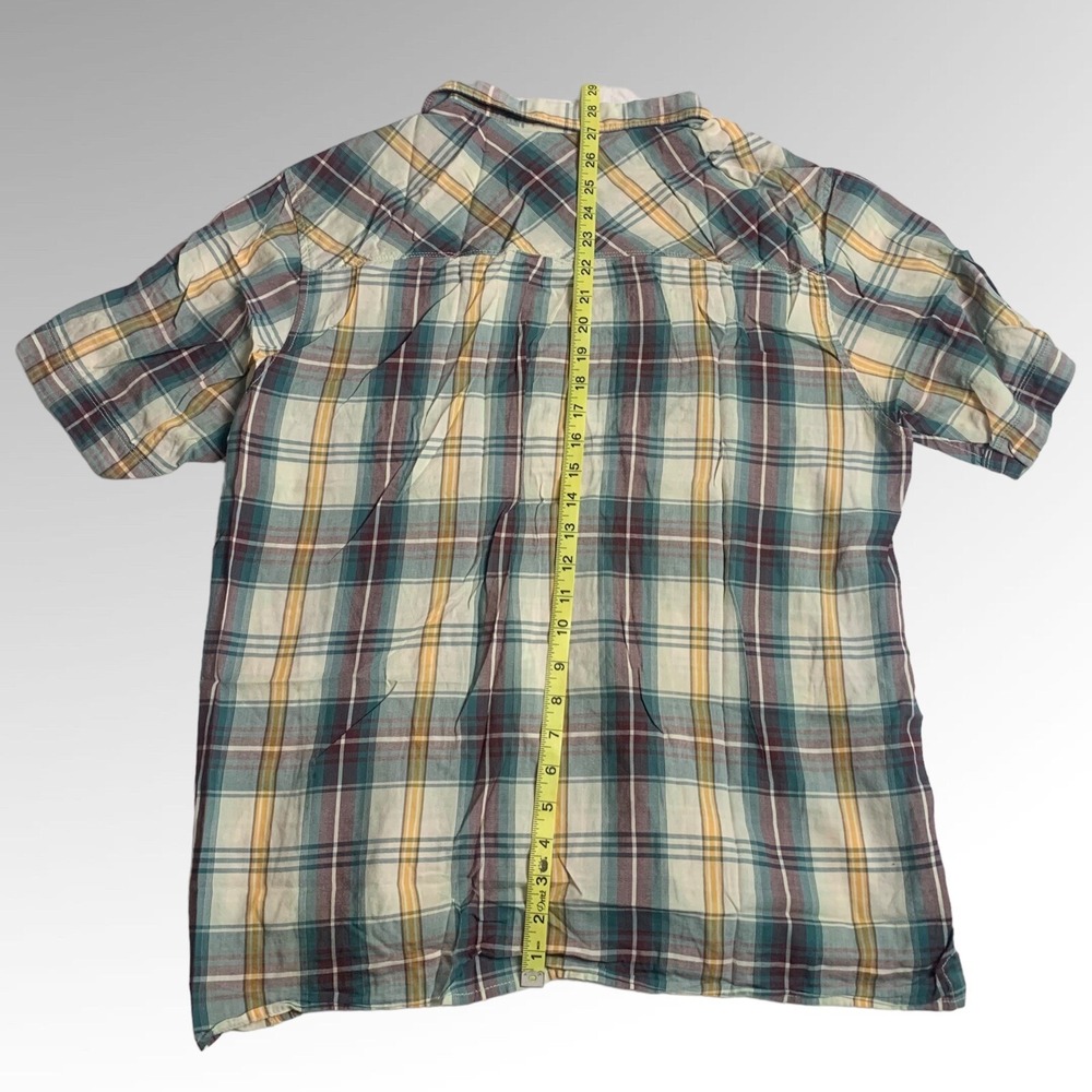 North face Shirt  Mens Large Short Sleeve button down Plaid Outdoor Hiking - Picture 5 of 6